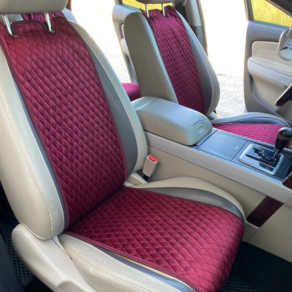 Alcantara car seat covers burgundy