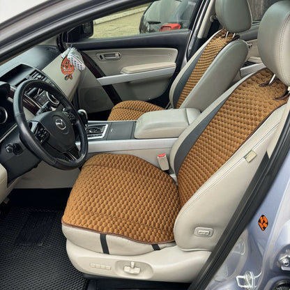 Alcantara car seat covers brown honey