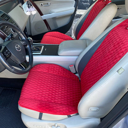 Alcantara car seat covers red