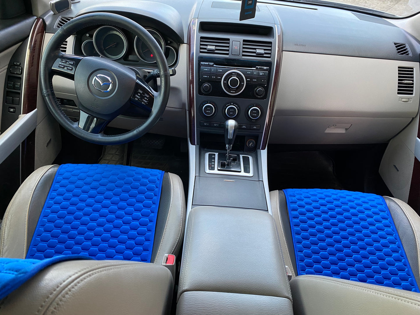 Alcantara car seat covers  blue honey