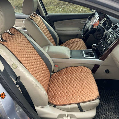 Alcantara car seat covers light brown honey