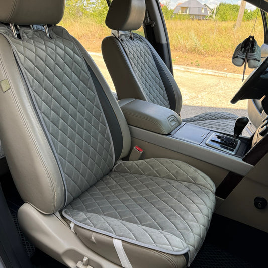 Alcantara car seat covers  light gray