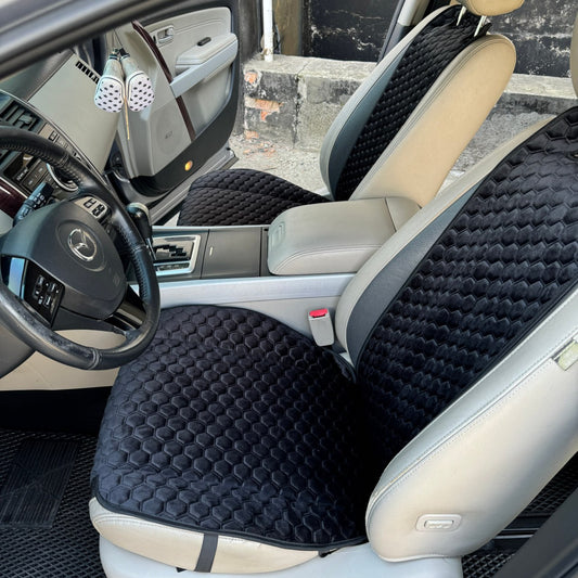 Alcantara car seat covers black honey