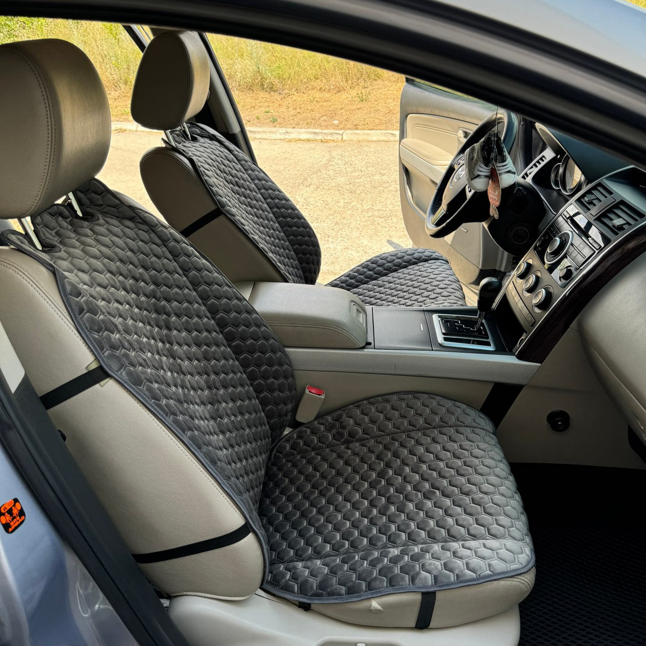 Alcantara car seat covers  gray honey