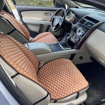 Alcantara car seat covers light brown honey