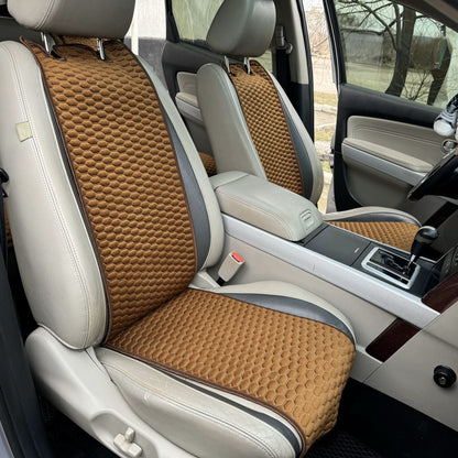 Alcantara car seat covers brown honey