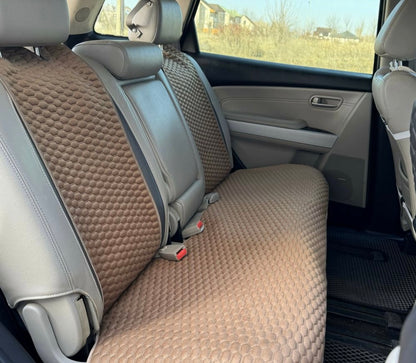 Alcantara car seat covers  dark beige honey