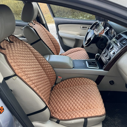 Alcantara car seat covers light brown honey