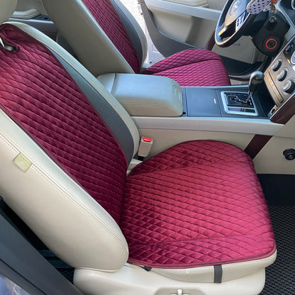 Alcantara car seat covers burgundy