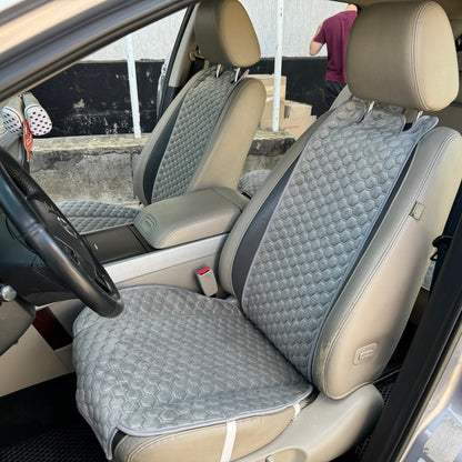 Alcantara car seat covers  light gray honey