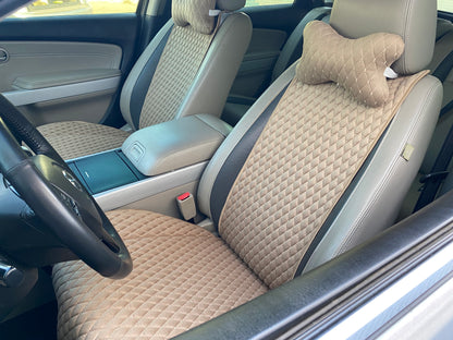 Alcantara car seat covers  dark beige diamond