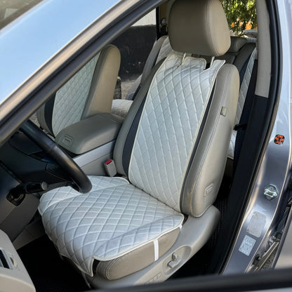 Alcantara car seat covers white