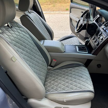 Alcantara car seat covers  light gray