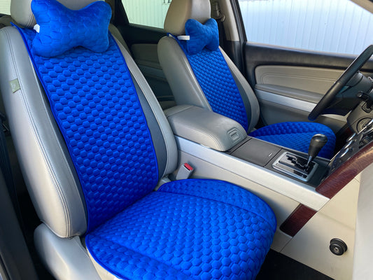 Alcantara car seat covers  blue honey