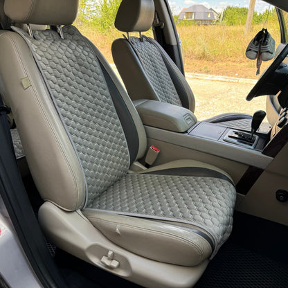 Alcantara car seat covers  light gray honey