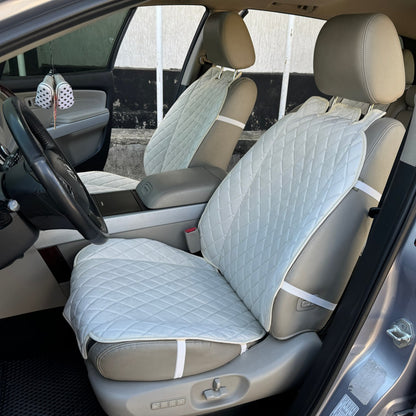 Alcantara car seat covers white