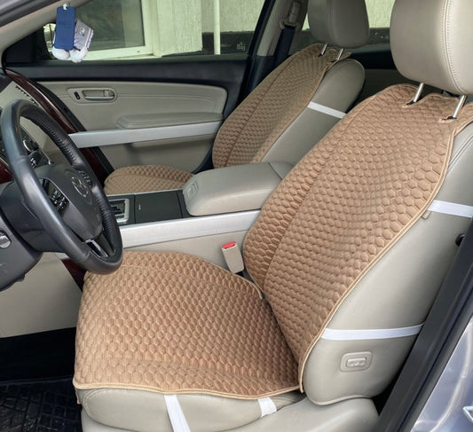 Alcantara car seat covers  dark beige honey