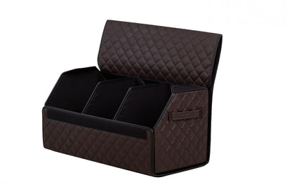 Car trunk leather organizer