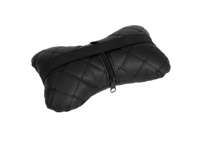 Car headrest neck pillows black with blue thread