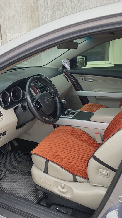 Alcantara car seat covers  orange