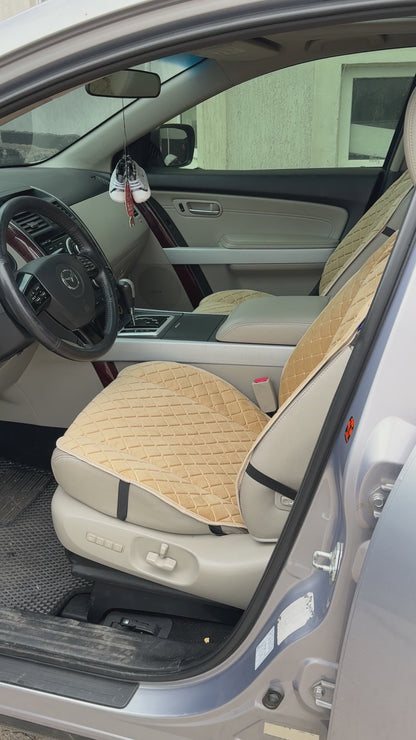 Alcantara car seat covers dark Beige